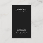 Coole moderne Imitate Gold Sequins Makeup Artist Visitenkarte (Rückseite)