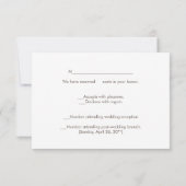 Coole moderne Imitate Silver Sequins UAWG RSVP Karte (Rückseite)