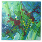 Coole, moderne Keramik für Abstrakte Akrylkunst Fliese (Vorderseite)