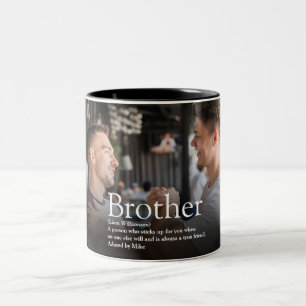Coole moderne lustige Foto-Besten-Bruder-aller-Zei Zweifarbige Tasse