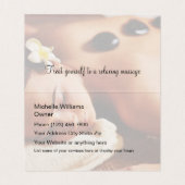 Coole moderne Massagetherapie Visitenkarten (Innenseite Aufgefaltet)