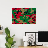 Coole moderne militärische Camouflage-Design Poster (Heimbüro)