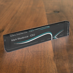 Coole moderne Minimalistische Führungskraft Schre Namensplakette