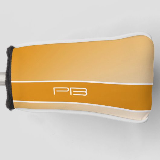 Coole moderne Minimalistische Initialen Gradient O Golf Headcover (Vorderseite)