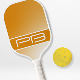 Coole moderne Minimalistische Initialen Gradient O Pickleball Schläger