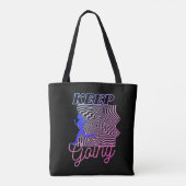 Coole Moderne mit Lila Schwarz Tasche (Rückseite)