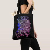 Coole Moderne mit Lila Schwarz Tasche (Von Nahem)