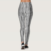 Coole, moderne monochrome Streifen Leggings (Rückseite)
