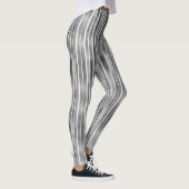Coole, moderne monochrome Streifen Leggings (Rechts)
