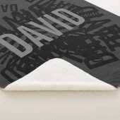 Coole, moderne Namenssammlung in Schwarz und Grau Sherpadecke (3/4)