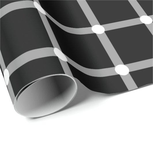Coole moderne optische Schwarzweiss-Illusion Geschenkpapier (Rolleneckpunkt)