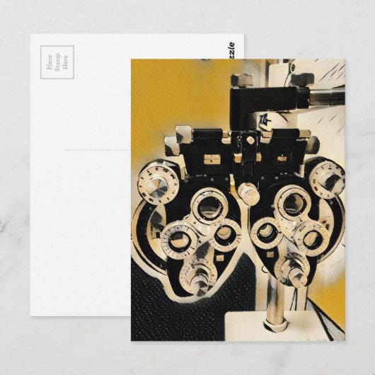 Coole moderne Optometristen Phoroptor-Objektive Postkarte (Vorne/Hinten)
