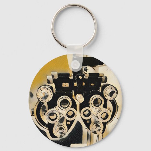 Coole moderne Optometristen Phoroptor-Objektive Schlüsselanhänger (Vorderseite)