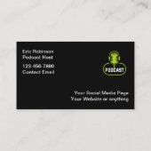 Coole moderne Podcast Mikrofon Visitenkarten Visitenkarte (Rückseite)