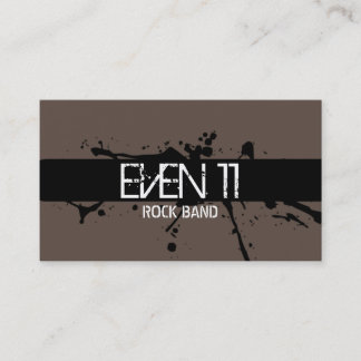 Coole moderne Rock Band Singer Business Card Visitenkarte