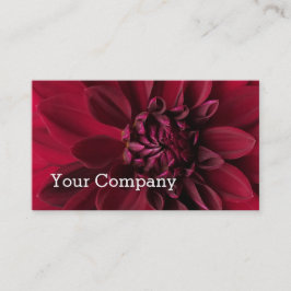 Coole moderne rote Dahlie mit Blumen Visitenkarte