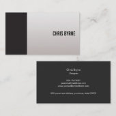 Coole, moderne Schwarz-Weiß-Farbkombination Visitenkarte (Vorne/Hinten)