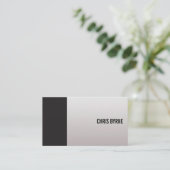 Coole, moderne Schwarz-Weiß-Farbkombination Visitenkarte (Stehend Vorderseite)