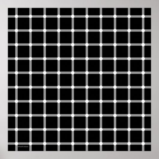 Coole moderne Schwarz-Weiß-Illusion Kunst Poster (Vorne)
