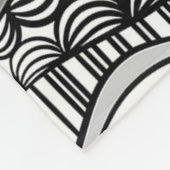 Coole, moderne, schwarz-weiße Muster-Doodles Fleecedecke (Ecke)