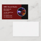 Coole moderne Sound Studio-Visitenkarten Visitenkarte (Vorne/Hinten)