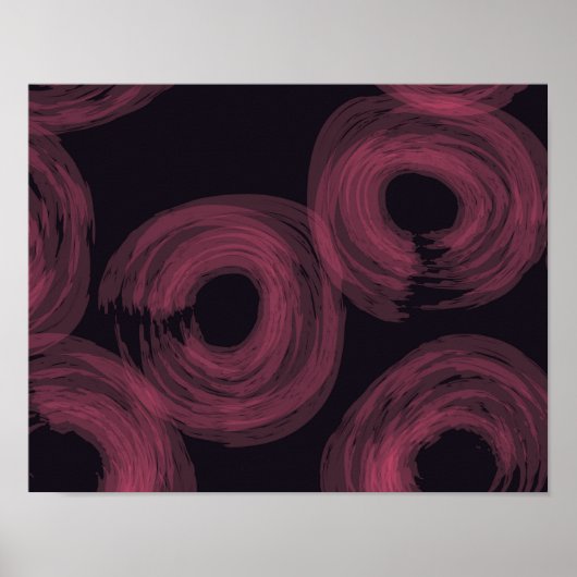 Coole, moderne, trendige Aquarellbilder Poster (Vorne)