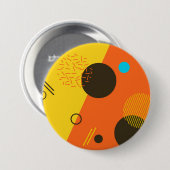Coole, moderne, trendige, urbane Memphis-Illustrat Button (Vorne & Hinten)