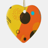 Coole, moderne, trendige, urbane Memphis-Illustrat Keramik Ornament (Rechts)