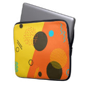 Coole, moderne, trendige, urbane Memphis-Illustrat Laptopschutzhülle (Vorderseite Links)
