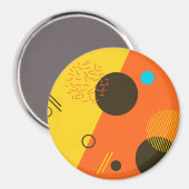 Coole, moderne, trendige, urbane Memphis-Illustrat Magnet (Vorderseite/Rückseite)