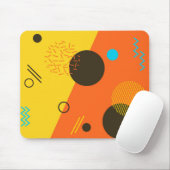 Coole, moderne, trendige, urbane Memphis-Illustrat Mousepad (Mit Mouse)