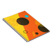 Coole, moderne, trendige, urbane Memphis-Illustrat Notizblock (Rechte Seite)