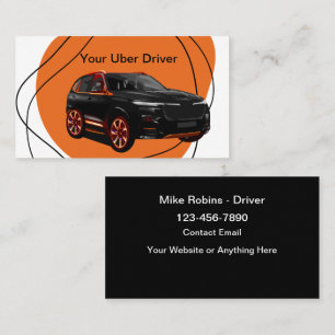 Coole moderne Uber-Fahrer-Visitenkarte Design Visitenkarte