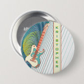 Coole moderne weiße und Aquamarine elektrische Git Button (Vorne & Hinten)