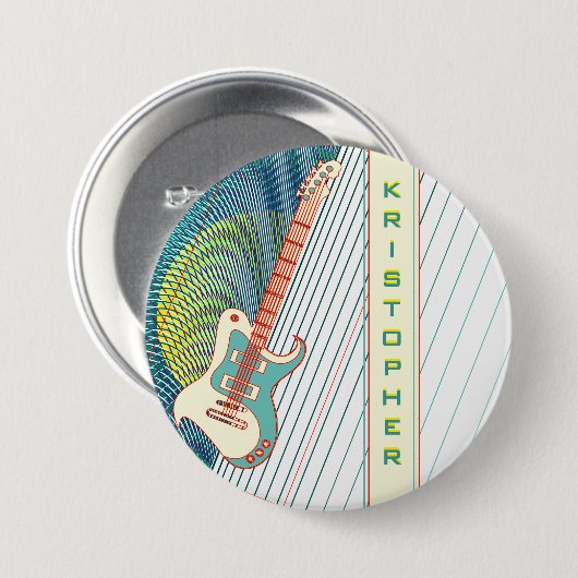 Coole moderne weiße und Aquamarine elektrische Git Button (Vorne & Hinten)