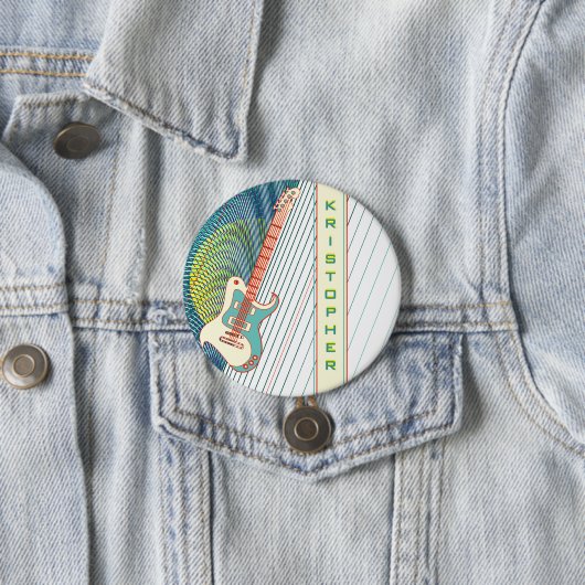 Coole moderne weiße und Aquamarine elektrische Git Button (Beispiel)