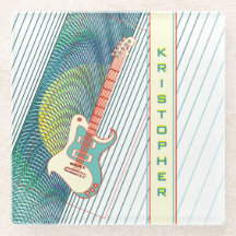 Coole moderne weiße und Aquamarine elektrische Git