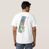 Coole moderne weiße und Aquamarine elektrische Git T-Shirt (Schwarz voll)