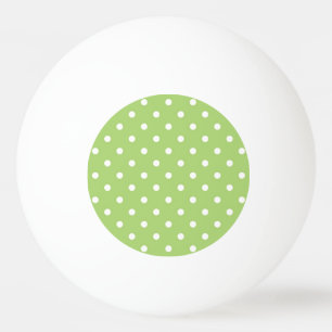 coole, moderne, weiße und kalk-grüne Polka-Punkte Tischtennisball