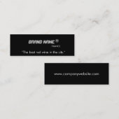 Coole, moderne Werbekarten für Markenbezeichnungen Mini Visitenkarte (Vorne/Hinten)