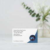 Coole moderne ZahnarztbüroVisitenkarten Visitenkarte (Stehend Vorderseite)