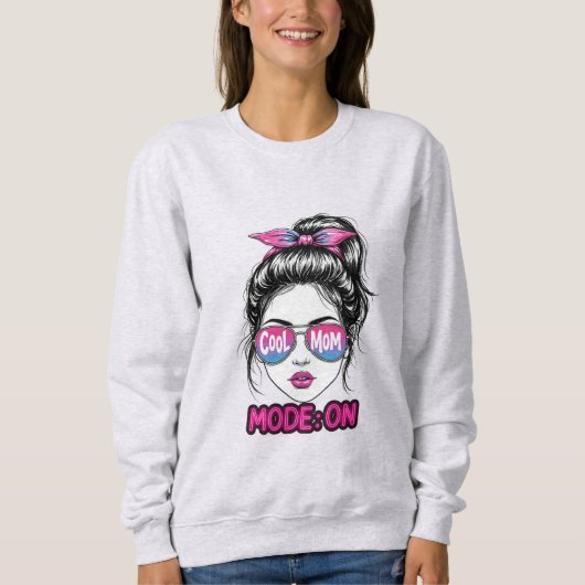 Coole Mom-Mode Ein – Lustiges Trendiges Mom-Leben- Sweatshirt (Vorderseite)