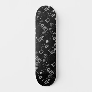 Coole monochrome Stadtstraßenkunst Inspiriert Skateboard