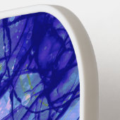 Coole Monogram Blue Abstrakte Art Pickleball Schläger (Linke Seite)