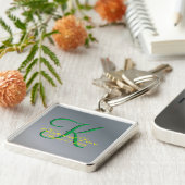 Coole Monogram-Imitate Zinnfächer Fab-Schlüsselanh Schlüsselanhänger (Seite)