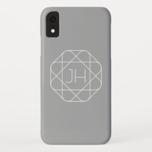 Coole Monogramm, Angesagte Logo-Stilanzeige   Grau Case-Mate iPhone Hülle