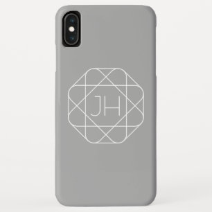 Coole Monogramm, Angesagte Logo-Stilanzeige   Grau Case-Mate iPhone Hülle