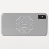 Coole Monogramm, Angesagte Logo-Stilanzeige | Grau Case-Mate iPhone Hülle (Rückseite (Horizontal))