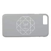 Coole Monogramm, Angesagte Logo-Stilanzeige | Grau Case-Mate iPhone Hülle (Rückseite (Horizontal))