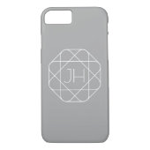 Coole Monogramm, Angesagte Logo-Stilanzeige | Grau Case-Mate iPhone Hülle (Rückseite)